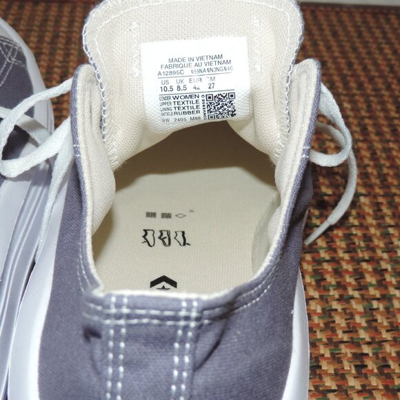 CONVERSE sz 10.5 Chuck Taylor All Star Move Low Cut Smoky Lavender Blue Denim - Picture 9 of 9